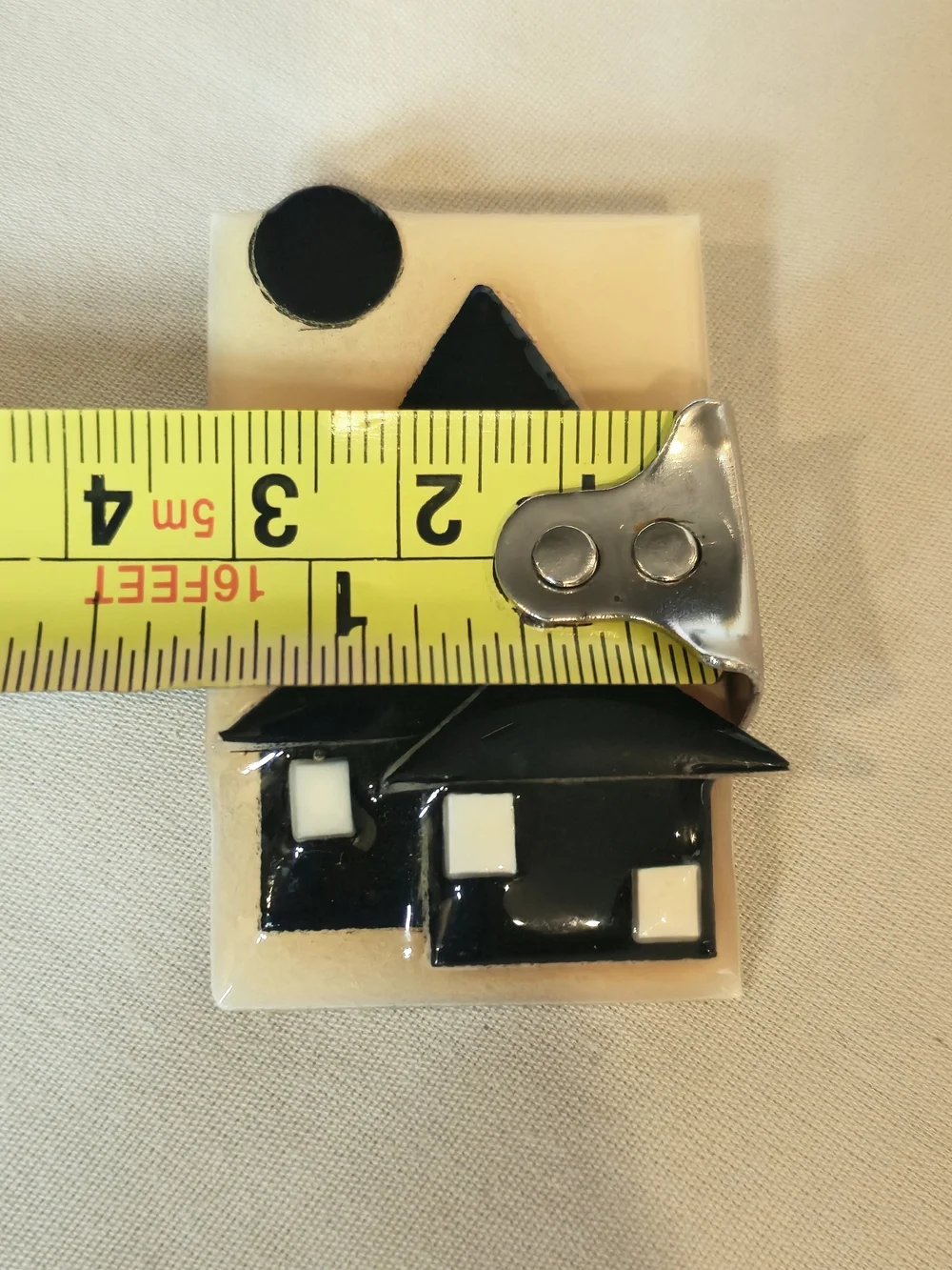 Black and Cream House Motif Brooch - Unbranded Women’s Jewelry